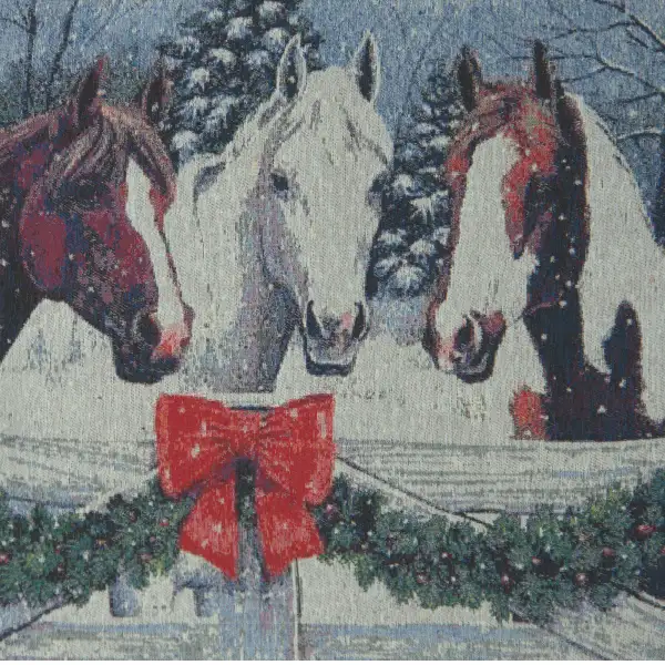 Snowy Horses