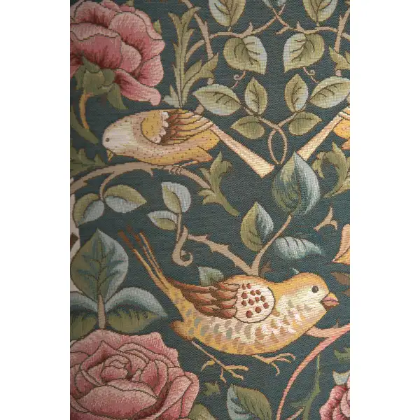 Roses and Birds II Blue