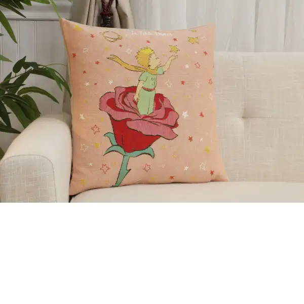 The Little Prince Standing on a Rose