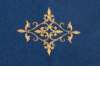 Fleur de Lys Blue European Throw | Close Up 1