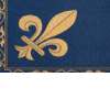 Fleur de Lys Blue European Throw | Close Up 2