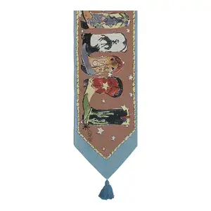 Cowboy Boot Collection Jacquard Woven Table Runner 72x12 Inch Western Country Dining Decor