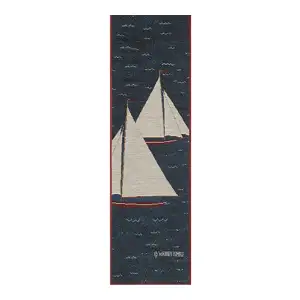 Coast Breeze I Decorative Bell Pull 41 x 6 in Coastal Nautical Jacquard Woven Beach House Home Decor