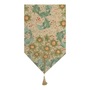 Orange Tree Arabesque Light French Jacquard Woven Table Runner 71x19 Inch Botanical Decor