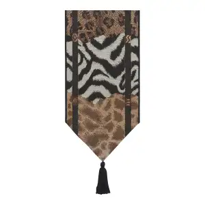 Safari Animals II Large Decorative Bell Pull 40 x 8 in Wildlife Safari Jacquard Woven Animal Home Decor
