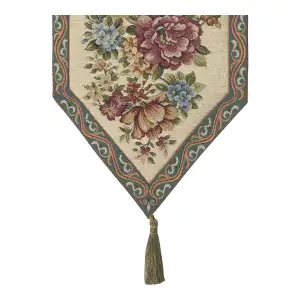 Reims Chenille Woven Table Runner 35x13 Inch Traditional European Dining Table Decor