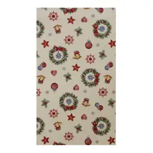Nora Jacquard Woven Tapestry Table Runner 53x17 Inch Elegant Traditional Dining Decor