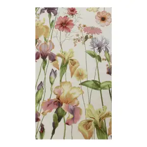 Giverny Garden French Jacquard Woven Table Runner 70x19 Inch Floral Botanical Decor