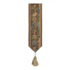 Fruit and Flowers I European Bell Pull 44 x 6 in Botanical Still Life Jacquard Woven Decorative Home Decor