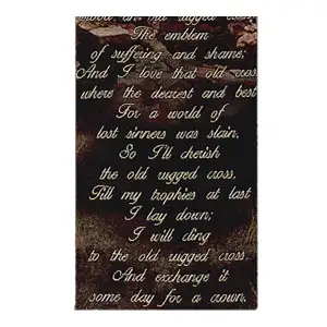 Old Rugged Cross Religious Bell Pull 36 x 13 in Christian Cross Inspirational Jacquard Woven Home Decor