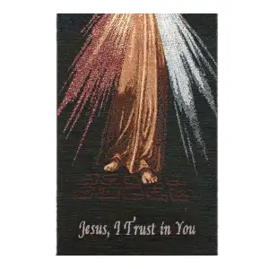 The Divine Mercy Religious Bell Pull 36 x 13 in Jesus Christian Jacquard Woven Inspirational Home Decor