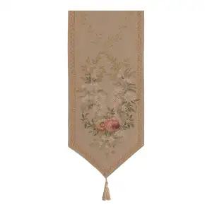 Aubusson Light I Large French Jacquard Woven Table Runner 71x14 Inch Traditional Decor