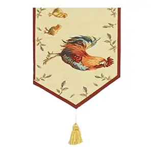 Basse Cour I French Jacquard Woven Table Runner 47x14 Inch Country European Dining Decor