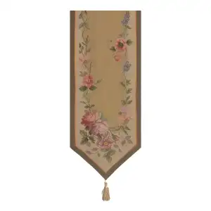 French Floral Roses Jacquard Woven Table Runner 72x14 Inch Traditional French Floral Decor