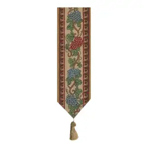 Wine Merchants I Tapestry Bell Pull 42 x 6 in Medieval Vineyard Jacquard Woven European Decorative Home Decor