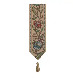 William Morris Tree of Life Tapestry Bell Pull 42 x 6 in Botanical Jacquard Woven Arts Crafts Decor