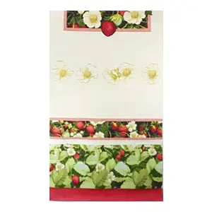 Strawberries French Jacquard Woven Table Runner 71x19 Inch Fruit Botanical Dining Decor