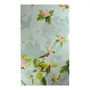 Flowers and Birds French Jacquard Woven Table Runner 71x19 Inch Botanical Nature Decor
