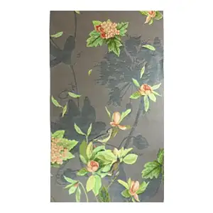 Hydrangea Magnolia Dark French Jacquard Woven Table Runner 71x19 Inch Floral Dining Decor