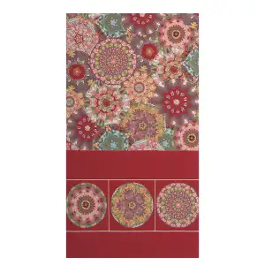 Kaleidoscope Red French Jacquard Woven Table Runner 71x19 Inch Decorative Dining Table Decor