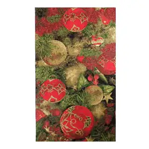 Christmas Ornament Red French Jacquard Woven Table Runner 71x19 Inch Holiday Dining Decor