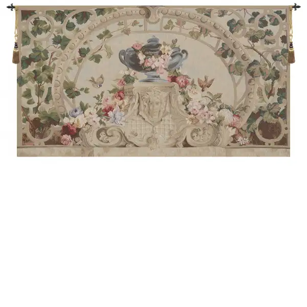 Beauvais Green Leaves No Border European Tapestry Wall hanging