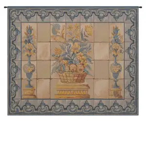 Azulejos French Tapestry Wall Hanging 28x40 Inch Cotton Jacquard Woven Wall Tapestry