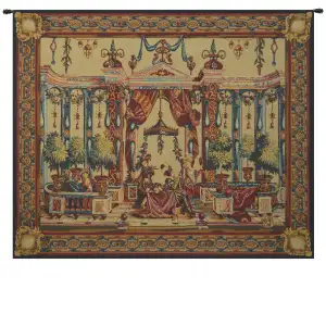Les Baladins French Tapestry 28x35 Medieval Musicians Minstrels Jacquard Woven Wall Hanging Traditional European Decor