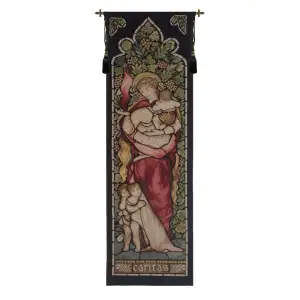 Vitrail French Tapestry Wall Hanging 55x18 Inch Cotton Jacquard Woven Wall Tapestry