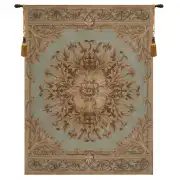 Les Rosaces in Blue European Tapestry Wall hanging