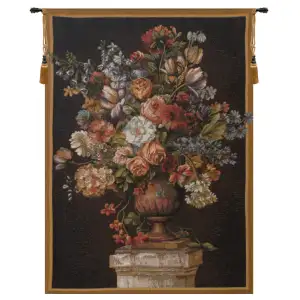 Bouquet Exemplar French Tapestry Wall Hanging 38x28 Inch Cotton Jacquard Woven Wall Tapestry