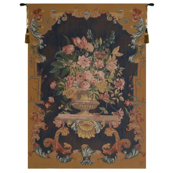Bouquet XVIII in Bleu European Tapestry Wall hanging