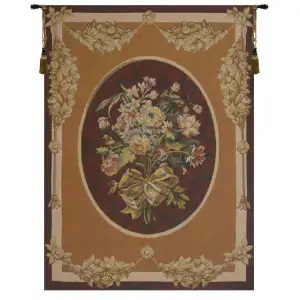Pierre Joseph Redoute Petit Bouquet en Jaune French Tapestry Wall Hanging 58x43 Inch Cotton Jacquard Woven Wall Tapestry