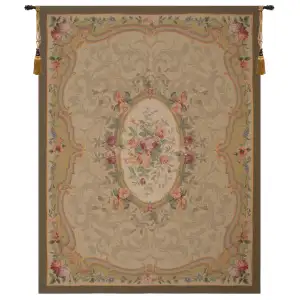 Amboise Medallion French Tapestry Wall Hanging 78x58 Inch Cotton Jacquard Woven Wall Tapestry