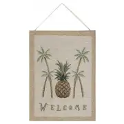 Island Breeze Decorative Banner 17 x 13 in Tropical Coastal Landscape Jacquard Woven Decorative Hanging Home Decor