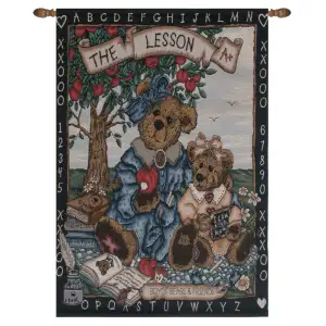 The Lesson Fine Art Tapestry 36x26 Traditional Figurative Scene Jacquard Woven Wall Hanging Classic Home Decor