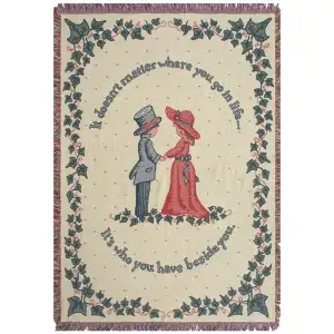 It Doesn't Matter Where Jacquard Woven Afghan Tapestry Throw Blanket 70x45 Inch Inspirational Decor