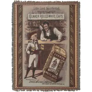 Little Lord Fauntleroy's Favorite Food Jacquard Woven Afghan Tapestry Throw 70x56 Inch Decor