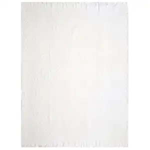 Hearts in White Jacquard Woven Afghan Tapestry Throw Blanket 60x46 Inch Romantic Decor