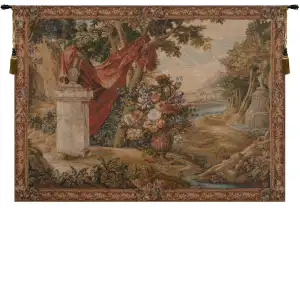 Decorative Bouquet Drape People Floral Tapestry Wall Hanging 41 x 57 in Classical Floral Figures Jacquard Woven Wall Art - A - H 41" x W 57"