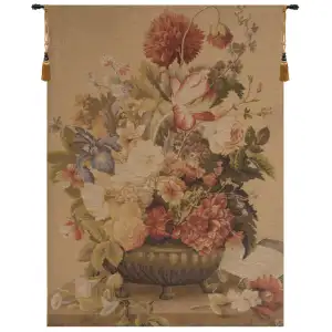 Bouquet Tulipe Clair French Tapestry Wall Hanging 37x27 Inch Cotton Jacquard Woven Wall Tapestry