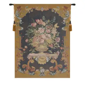 Centennial Bouquet French Tapestry Wall Hanging 56x41 Inch Cotton Jacquard Woven Wall Tapestry