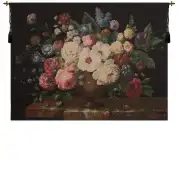 Bouquet Hibiscus Noir European Tapestry Wall hanging