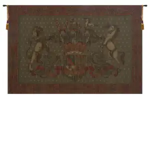 Blason Norfolk Green Belgian Tapestry 33x50 Heraldic Coat of Arms Crest Jacquard Woven Wall Hanging Castle Decor