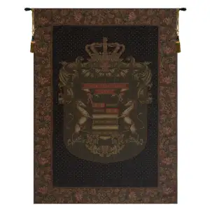 Blason Unicorn Belgian Tapestry 71x52 Medieval Unicorn Heraldic Crest Jacquard Woven Wall Hanging Castle Home Decor