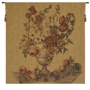Floral Medley European Tapestry Wall Hanging 53x51 Inch Cotton Jacquard Woven Wall Tapestry