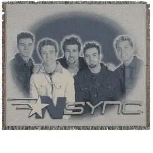 NSYNC Jacquard Woven Afghan Tapestry Throw Blanket 50x60 Inch Music Fan Decor