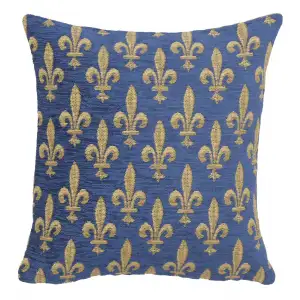 Napoleon Fleur de Lys Reduit Tapestry Pillow Cover 14x14 Inch Cotton Jacquard Woven Cushion Cover - A - H 14" x W 14"