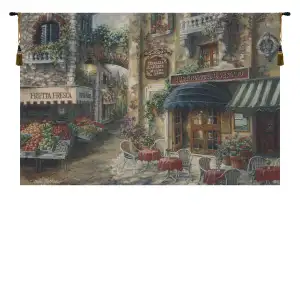 Buon Appetito Fine Art Tapestry Wall Hanging 34x52 Jacquard Woven Kitchen Dining Wall Art