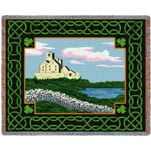 Ireland Jacquard Woven Tapestry Throw Blanket 70x53 Inch Irish Celtic Home Decor